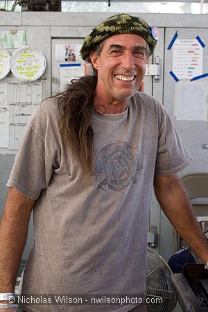 Tomas Fiore in the backstage kitchen