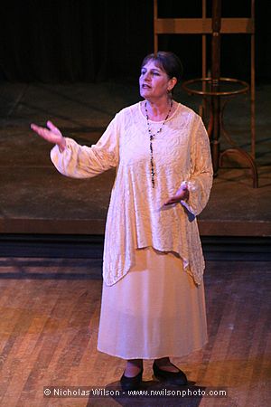 The Narrator (Lorry Lepaule) sets the scene in Opera Fresca's April 2006 production of La Boh�me in Fort Bragg CA. It is Christmas Eve in a Paris Latin Quarter garret about 1890.
