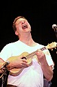 Patrick Irwin on ukulele in a bit with brother Bill Irwin Live at Cotton Auditorium, Fort Bragg CA