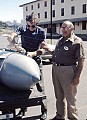 Dr. Lee Tepley secures his Zodiac on a trailer as Capt. John Cormack assists.