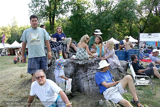 A wide age range of audience members enjoy the festival.