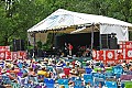 Audience view of Jez Lowe on the main stage Saturday noon