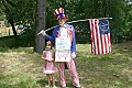 Bruce Hering as Uncle Sam, with a young friend