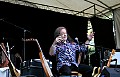 "Mr. Dave" David Lindley begins his solo set Saturday evening with a stage full of his instruments from around the world.