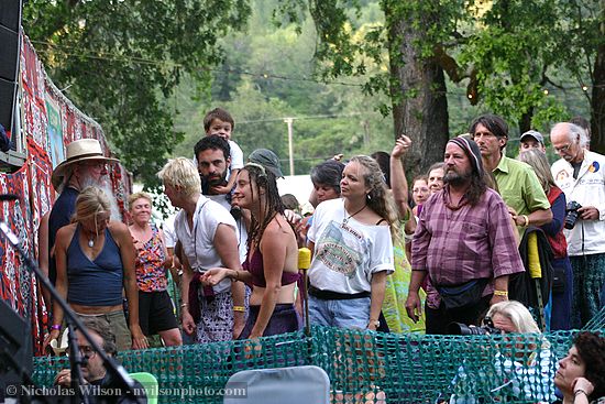 Some of David Lindley's audience near the stage