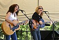The Sisters Morales, Lisa (left) and Roberta on the main stage Sunday afternoon