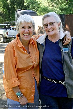 Cris Williamson and Rosalie Sorrels backstage