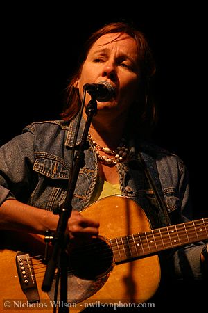 Iris Dement returns to the main stage for the last song of the 2005 Kate Wolf Memorial Music Festival