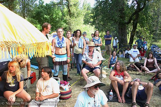 Audience for Greg Brown at Hagler stage Saturday afternoon at the Kate Wolf Festival 2005