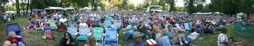 Stitched panorama view of the audience at the Kate Wolf Memorial Music Festival 2005