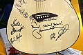 Detail of signed guitar for Seva Foundation