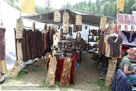 Balinese carviings and fabrics vendor