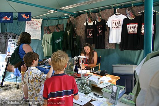 Inside Friends of the Eel River salmon tent