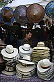Detail of hat vendor booth