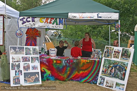 Camp Winnarainbow ice cream booth