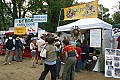 Busy food vendors at dinner time Sunday