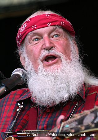 Utah Phillips on the main stage at the Kate Wolf Memorial Music Festival, June 23, 2006