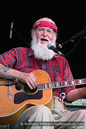 Utah Phillips on the main stage at the Kate Wolf Memorial Music Festival, June 23, 2006