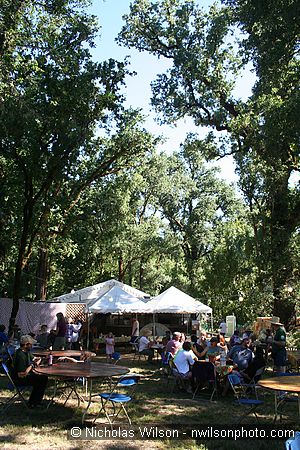 The Hog City Diner backstage dining area for artists and festival staff