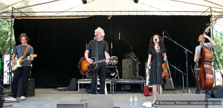 Chip Taylor and Carrie Rodriguez with John Platania on electric guitar and Kyle Kegerreis on upright bass