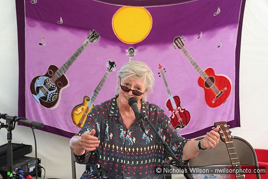 Rosalie Sorrels at the Revival Tent stage Sunday evening