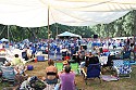 View from rear of the main concert meadow Sunday evening