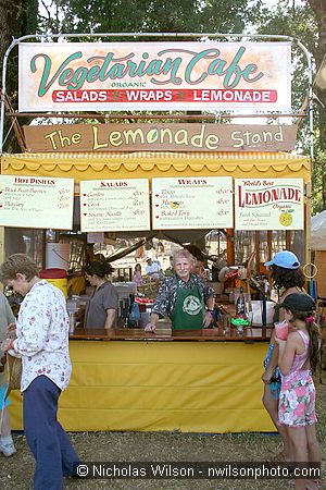 Ned Huff's famous Lemonade Stand and Vegetarian Cafe from Albion CA