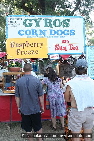 Gyros and corn dogs booth