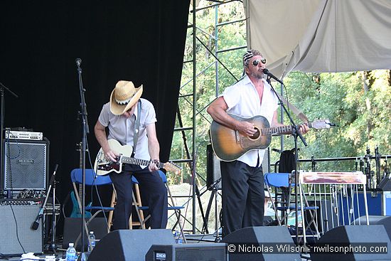 Greg Brown with Bo Ramsey on the main stage Sunday evening