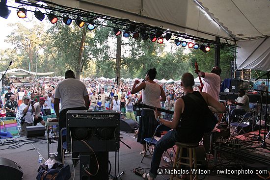 View of Campbell Brothers from backstage