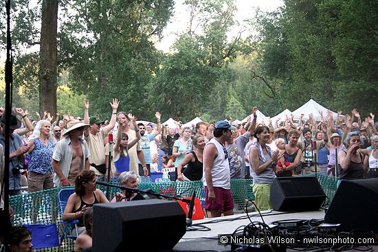 Campbell Brothers get the crowd on their feet and arms in the air