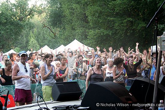 Campbell Brothers get the crowd on their feet and arms in the air