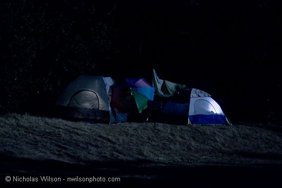 Moonlight in the campsites