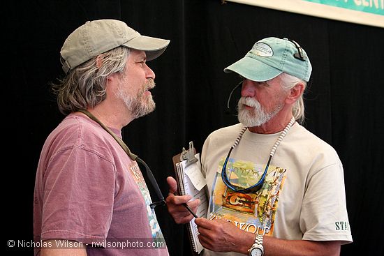 Festival producer Cloud Moss and Stage Manager Che Greenwood.