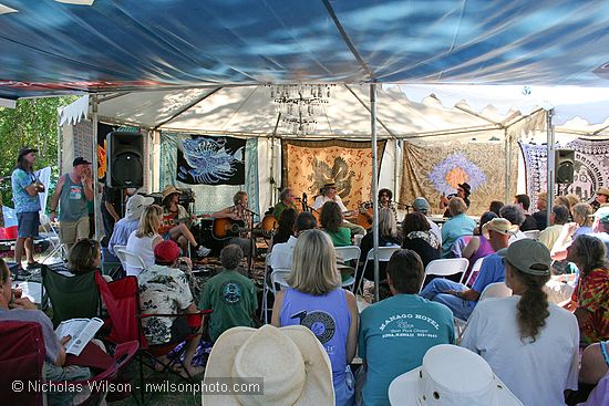 Songwriter's Circle at the Revival Tent Saturday with Nina Gerber, Eliza Gilkyson, Kenny Edwards, Eric Lowen, Dan Navarro and friends.