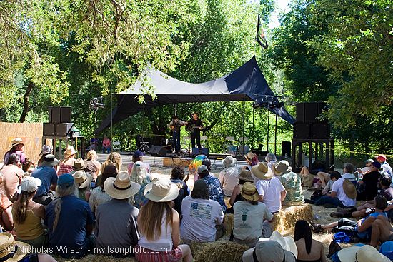 Tom Russell with Michael Martin on mandolin on the Hagler stage Saturday