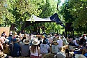 Tom Russell with Michael Martin on mandolin on the Hagler stage Saturday
