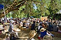 Audience for Tom Russell with Michael Martin on mandolin at the Hagler stage Saturday