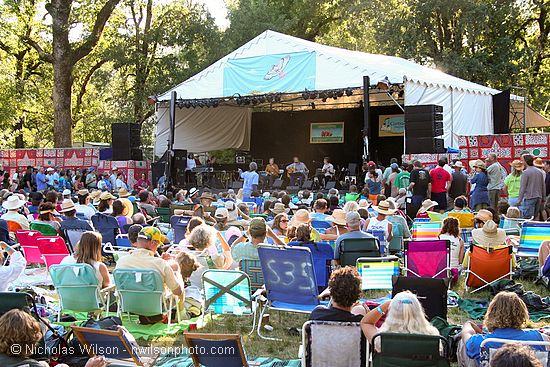 The audience view of Hot Tuna on the main stage Saturday evening.