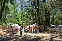 Entrance to the backstage open air artists lounge