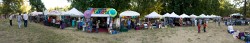 Craft vendor panorama Sunday evening, merged from five frames