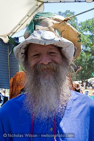 Musician Marc Hansen's alter ego  is Bro Chapeau, maker of paper bag hats