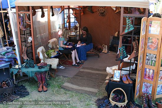 Leather shoes and boots booth