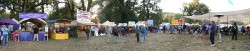 Food vendors and pavilion panorama