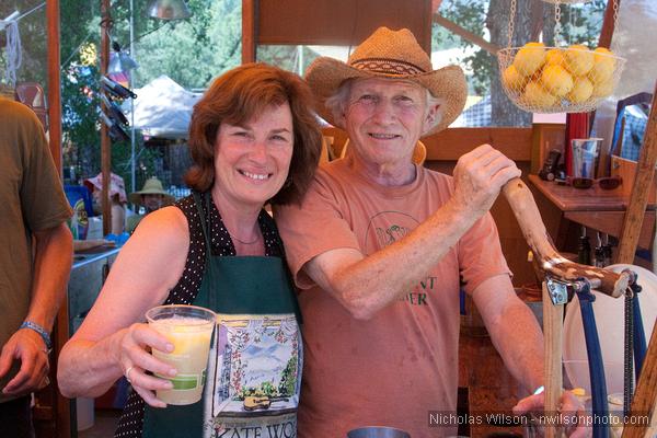 Rose and Ned serve their famous fresh-squeezed lemonade at the Kate Wolf Memorial Music Festival 2009