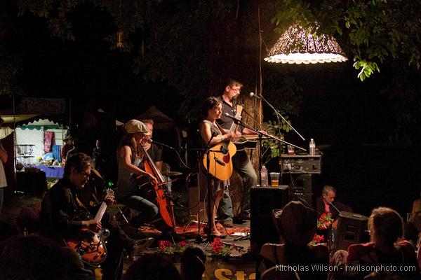 Blushin' Roulettes on the People's Stage Saturday night.