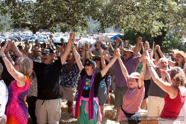 Love Choir/Community Choir workshop at the Hagler Stage Sunday morning