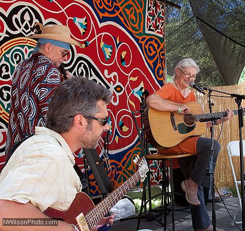 Rosalie Sorrels performs at the Utahpia People's stage.