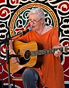 Rosalie Sorrels performs at the Utahpia People's stage.