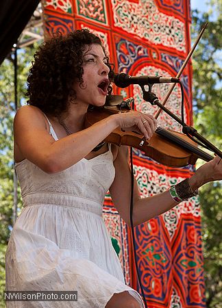 Carrie Rodriguez on the main stage Saturday afternoon